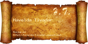 Havelda Tivadar névjegykártya