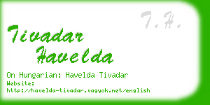 tivadar havelda business card